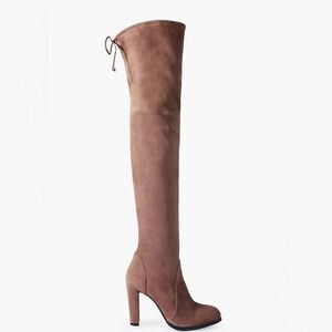 Stuart Weitzman Brown Women's Over-the-Knee Suede Heeled Boots